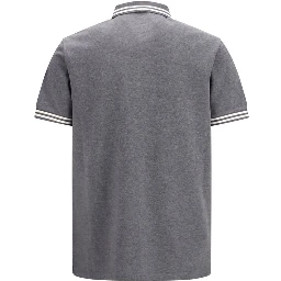 Gray Cotton Polo Shirt