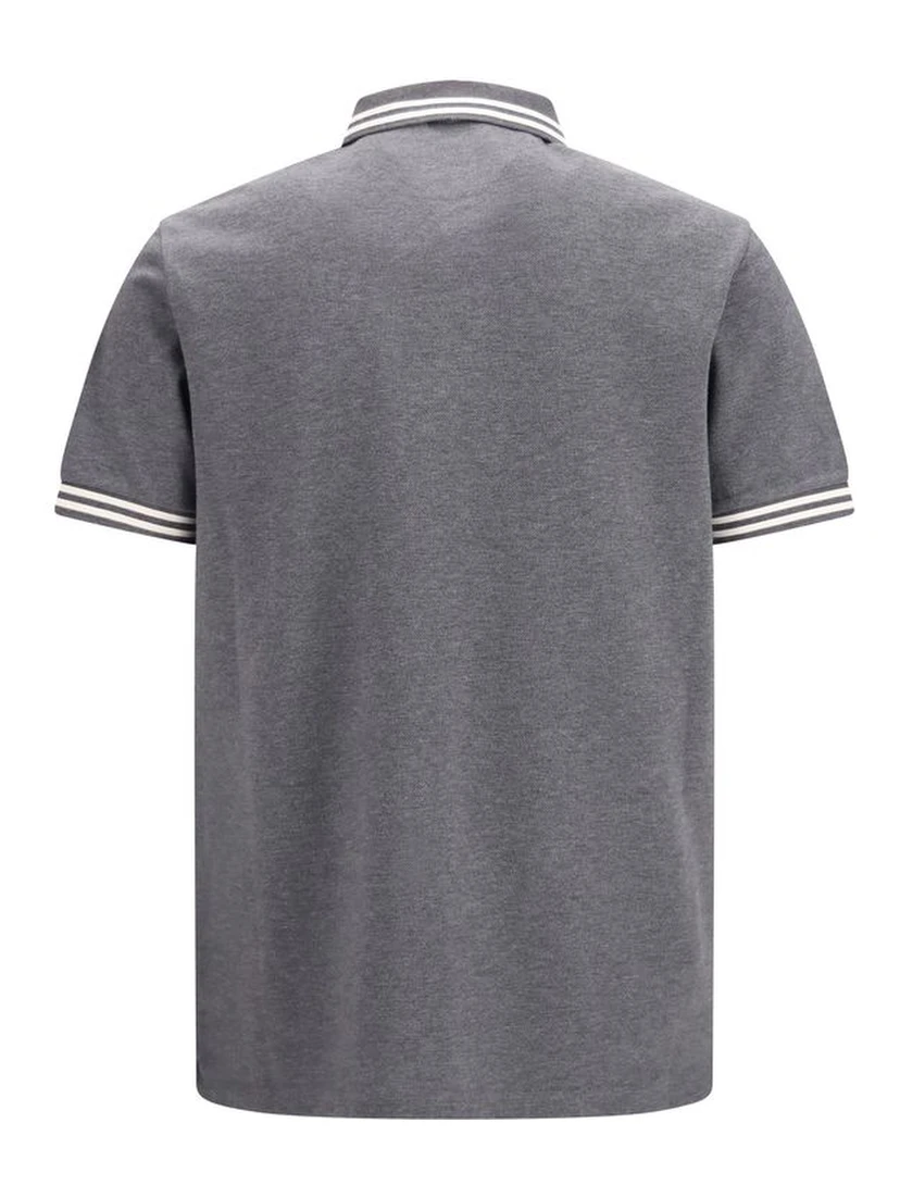 Gray Cotton Polo Shirt