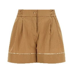 Beige Nylon Bermuda Shorts