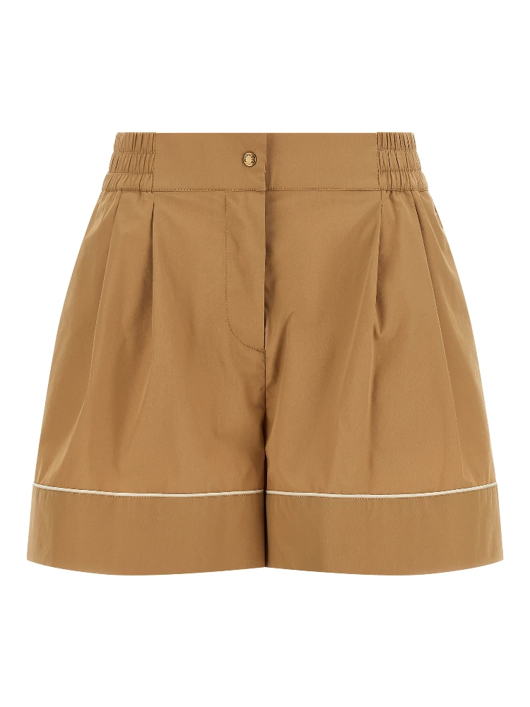 Beige Nylon Bermuda Shorts