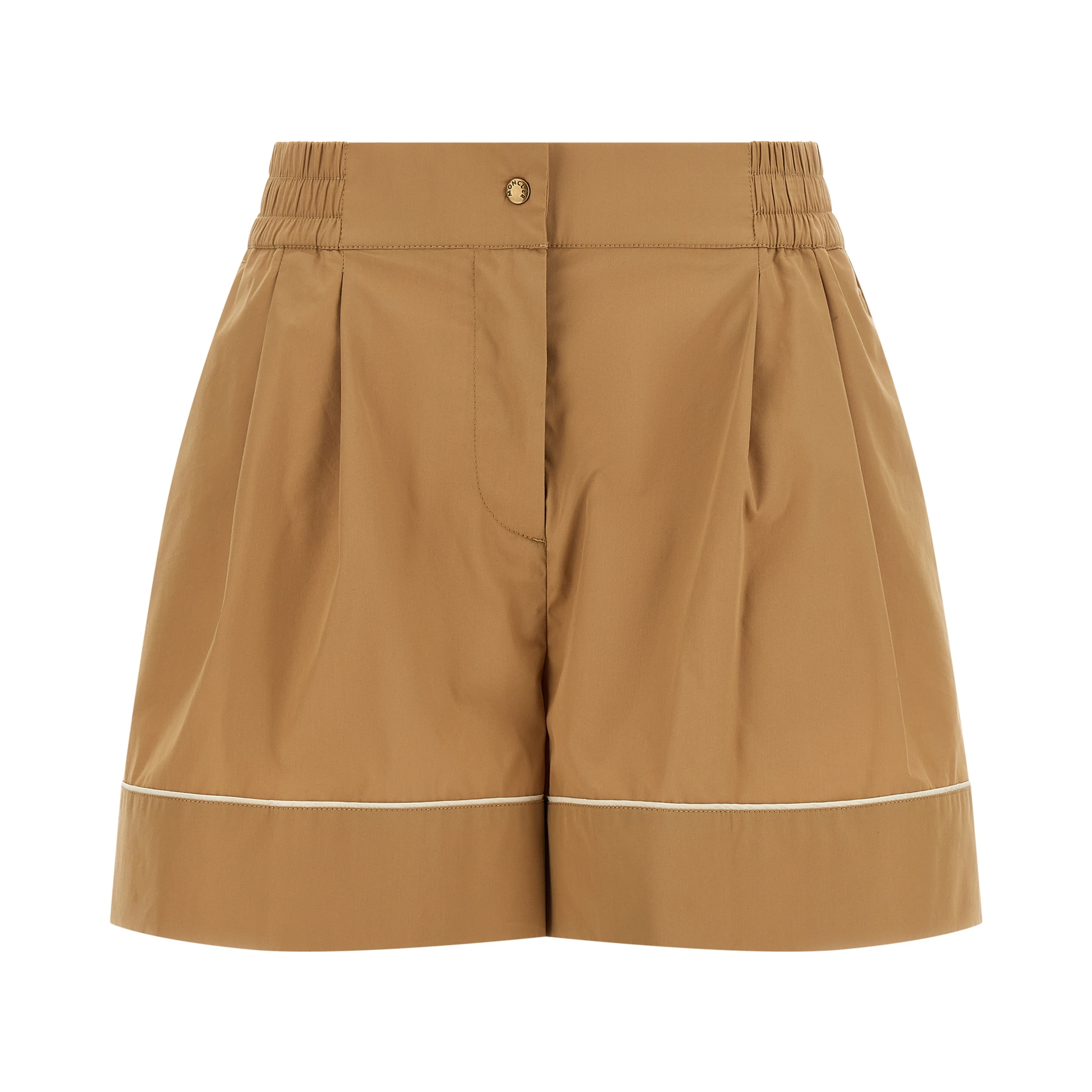 Beige Nylon Bermuda Shorts