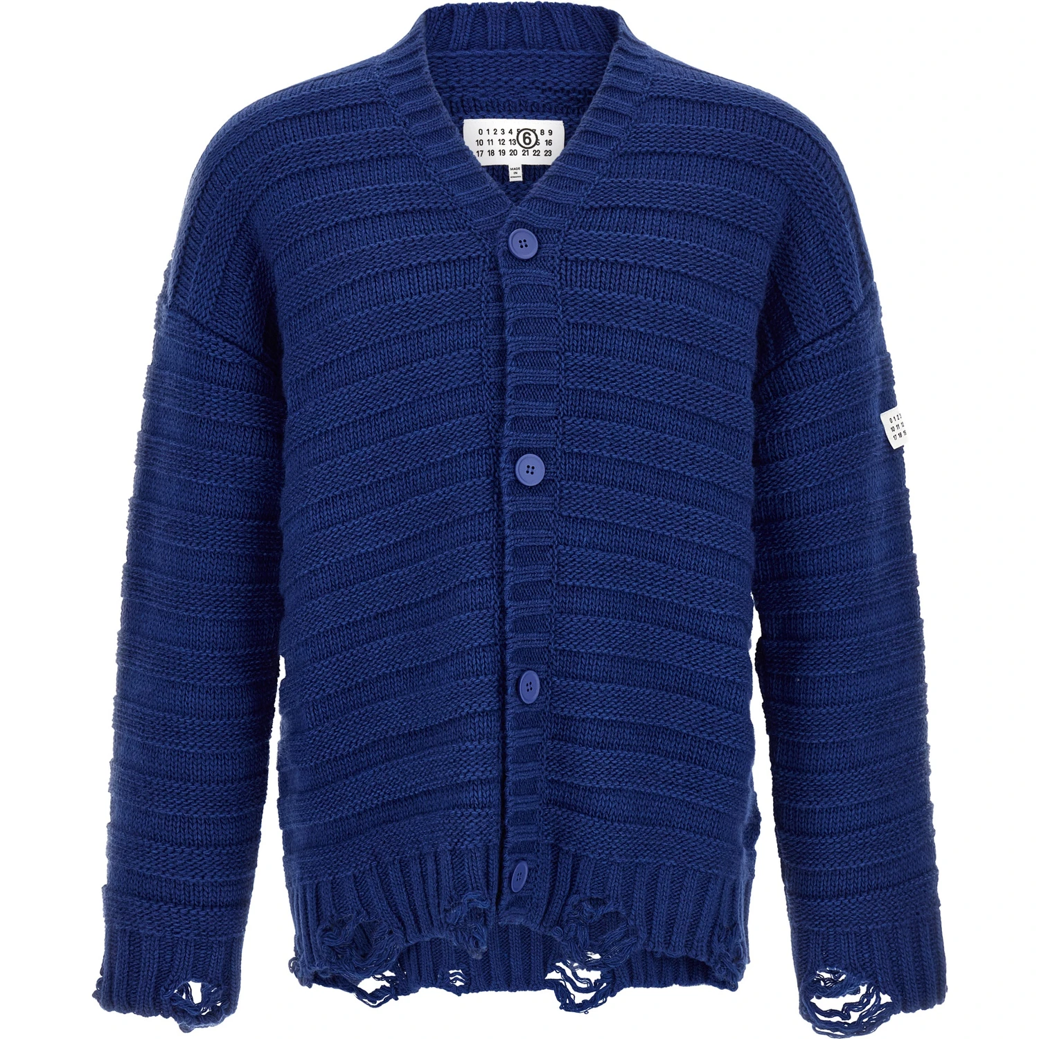 Blue Virgin Wool Cardigan