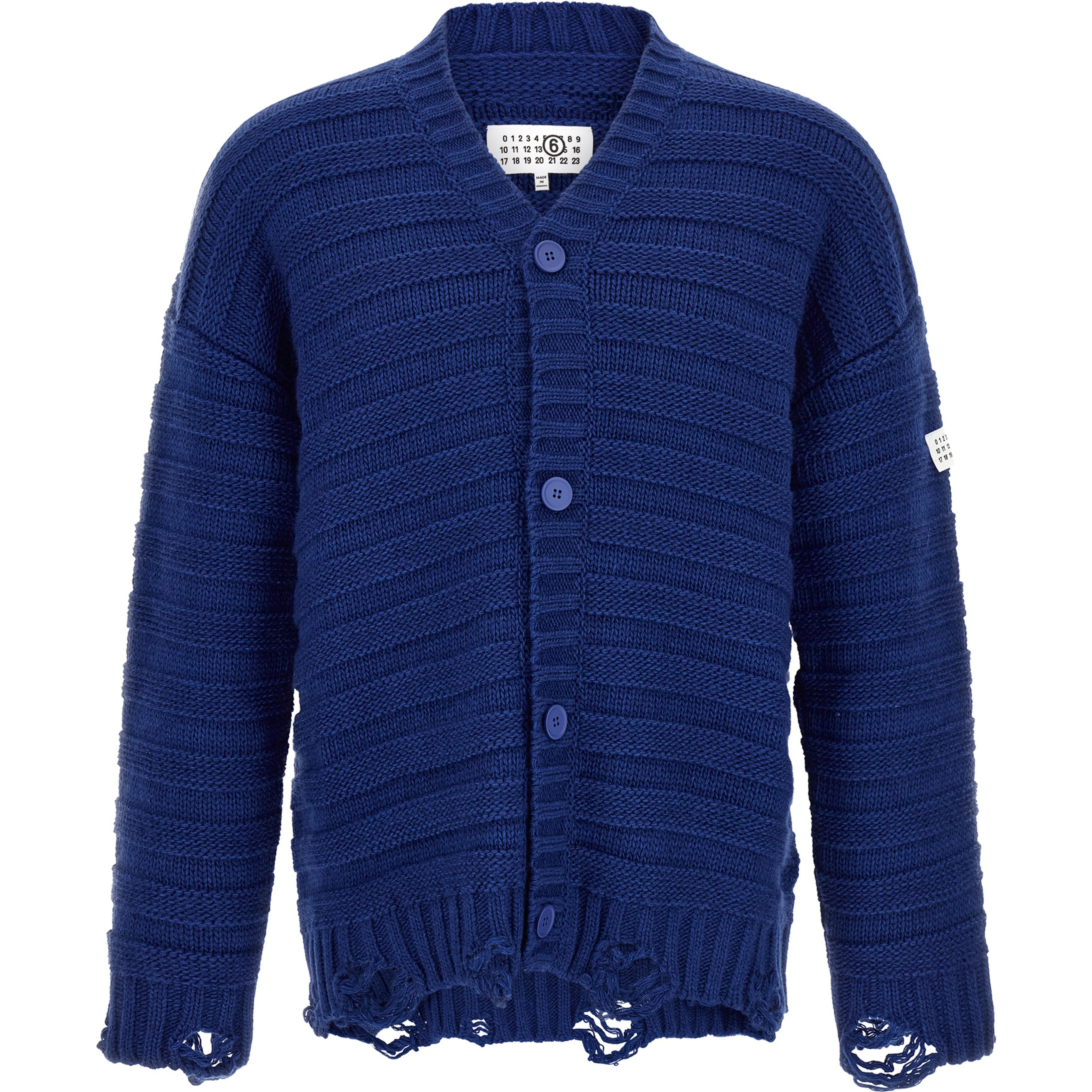 Blue Virgin Wool Cardigan