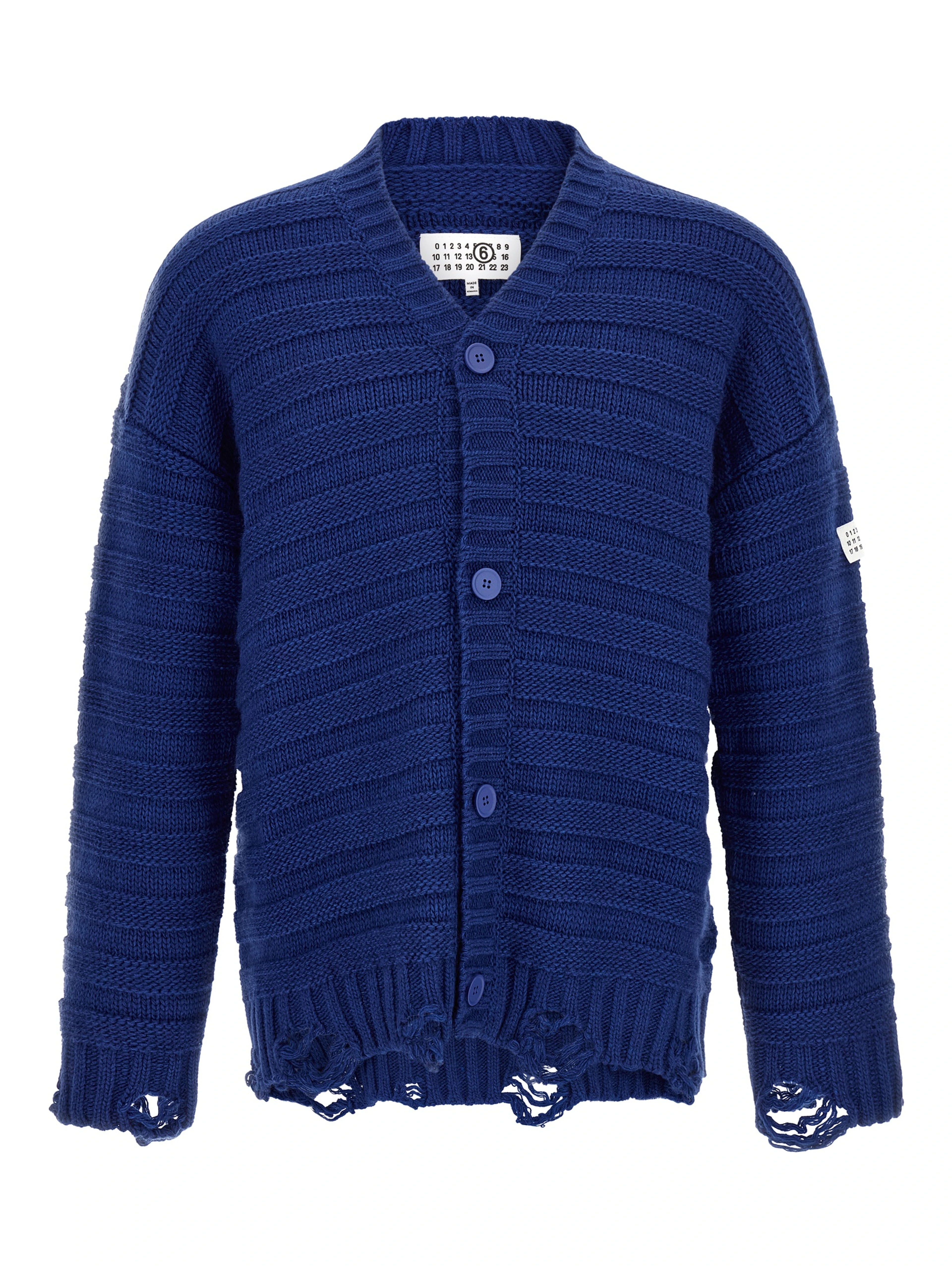 Blue Virgin Wool Cardigan