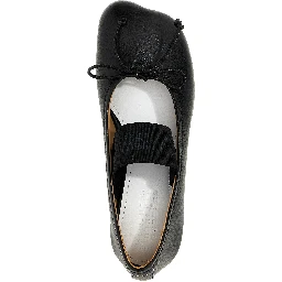Black Leather Ballet Flats