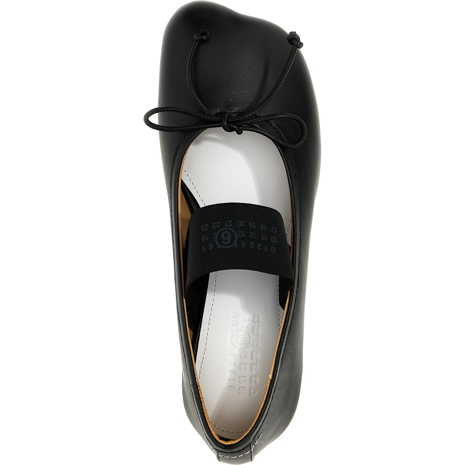 Black Leather Ballet Flats