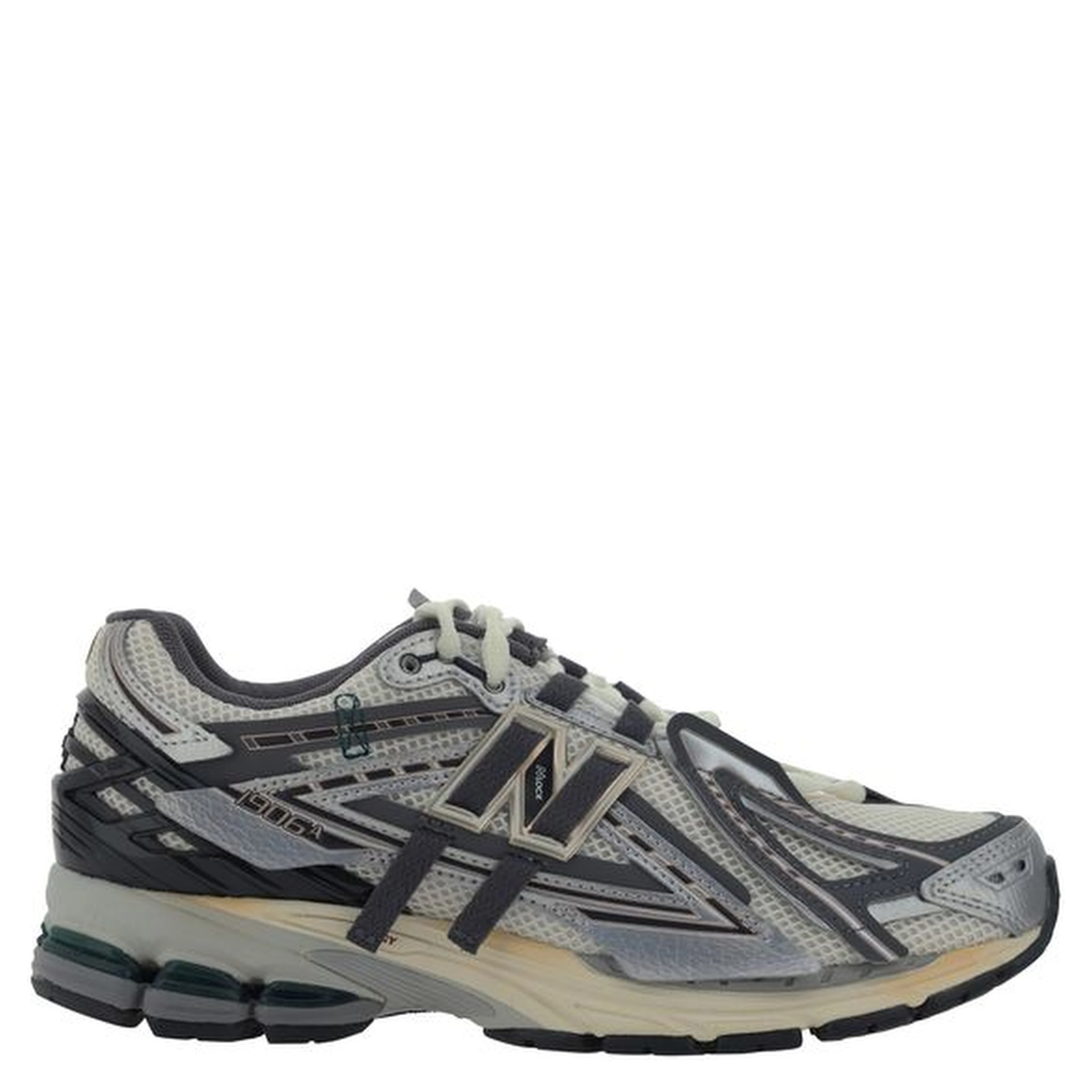 Silver Fabric Athletic Sneakers