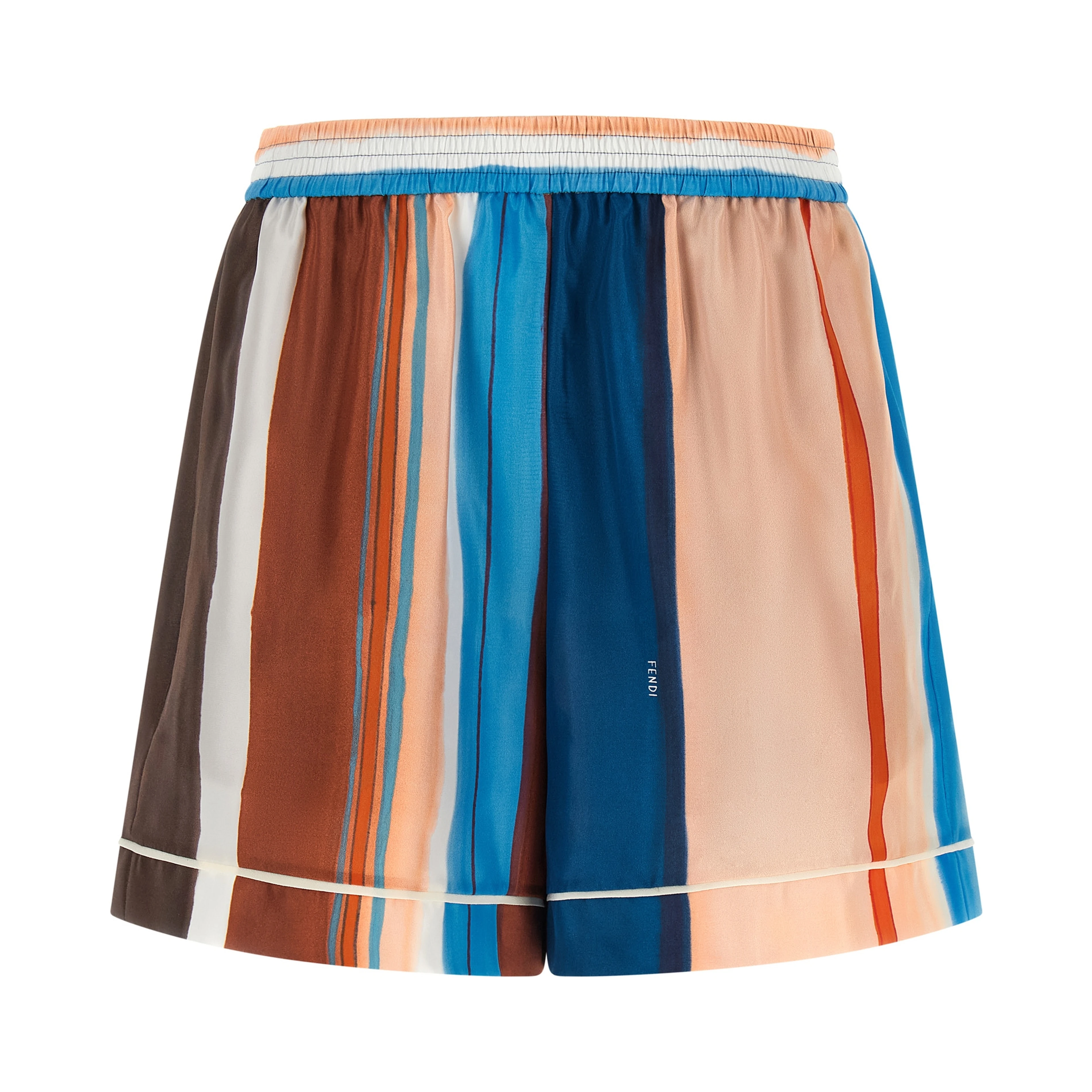 Multicolor Silk Bermuda Shorts