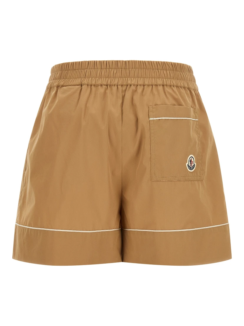 Beige Nylon Bermuda Shorts