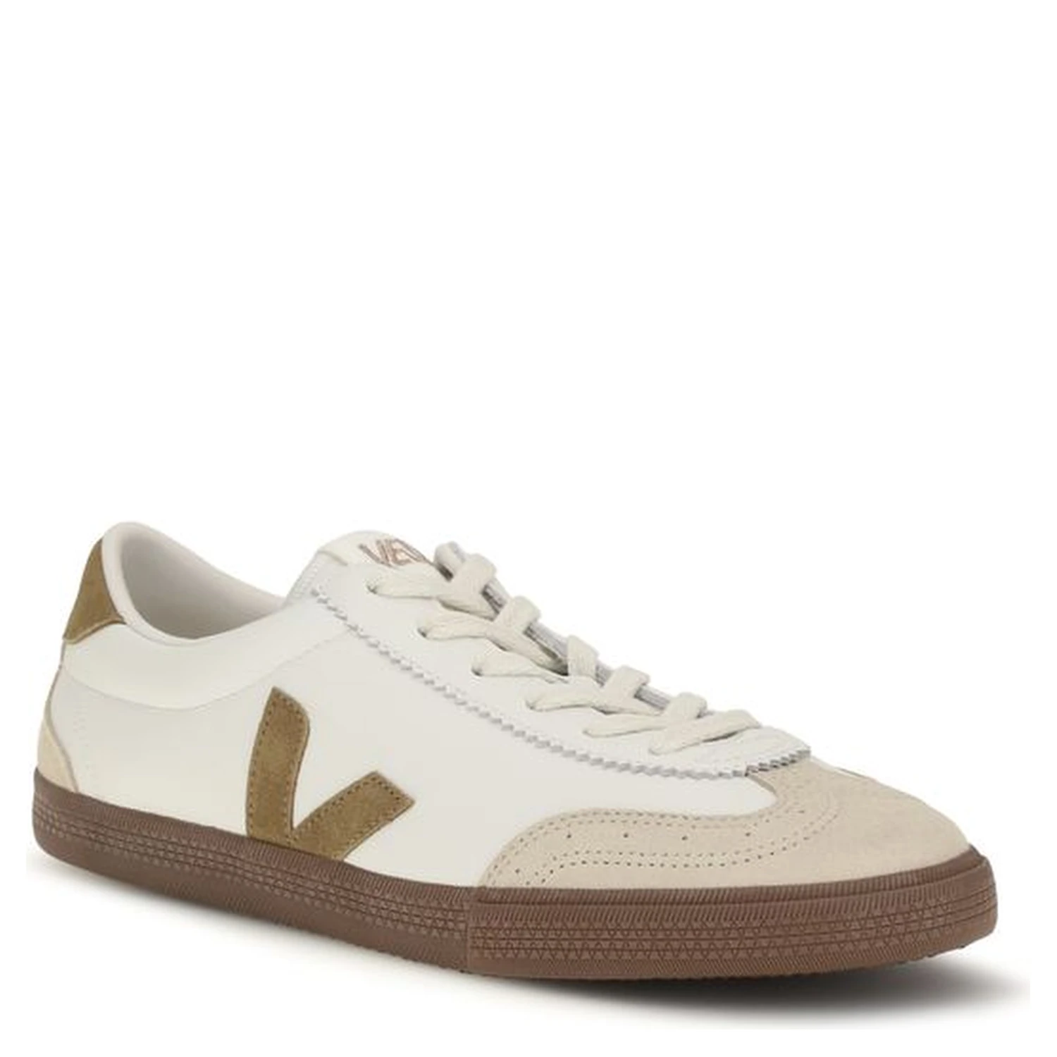 Beige Calf Leather Bos Taurus Athletic Sneakers