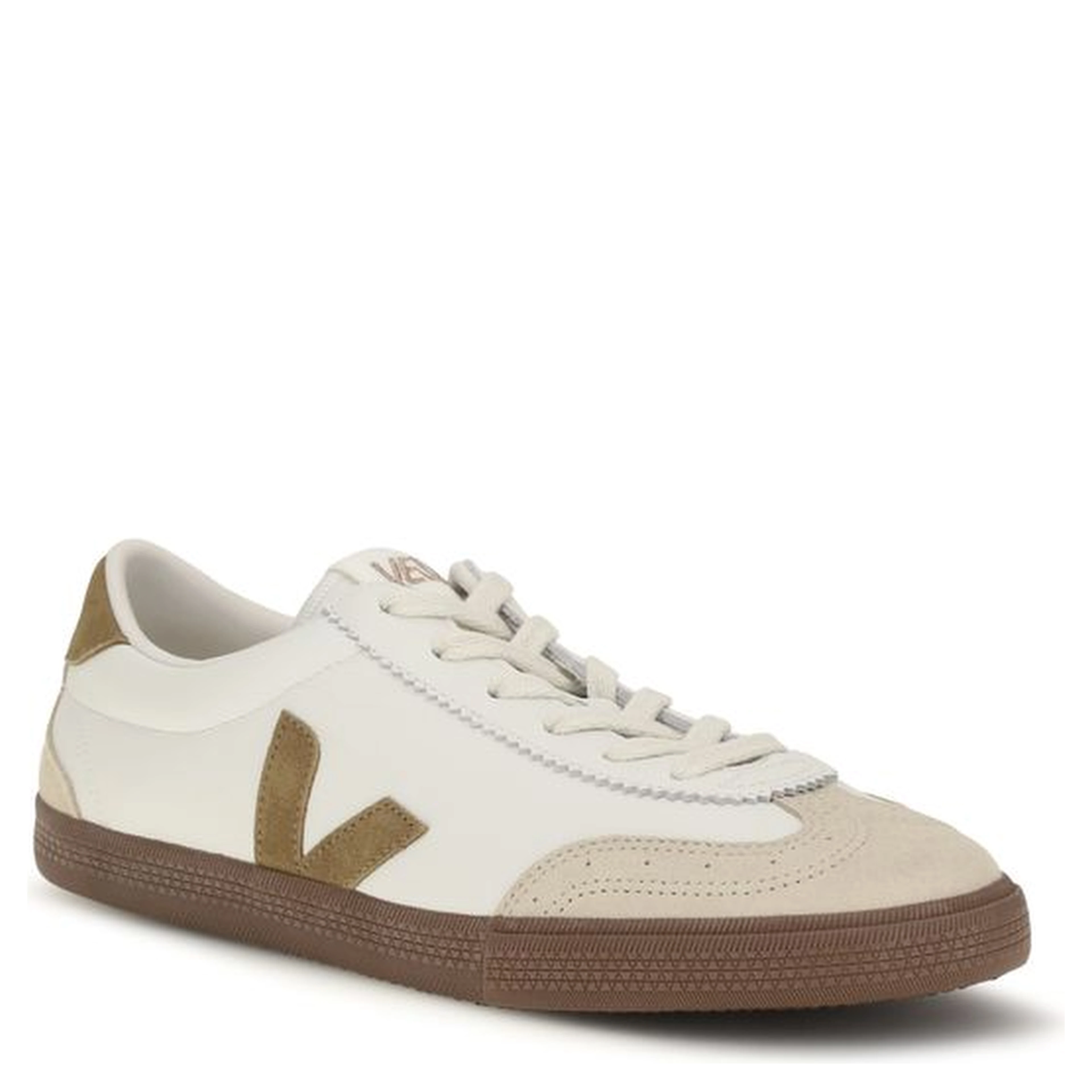 Beige Calf Leather Bos Taurus Athletic Sneakers