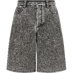 Gray Polyethylene Bermuda Shorts