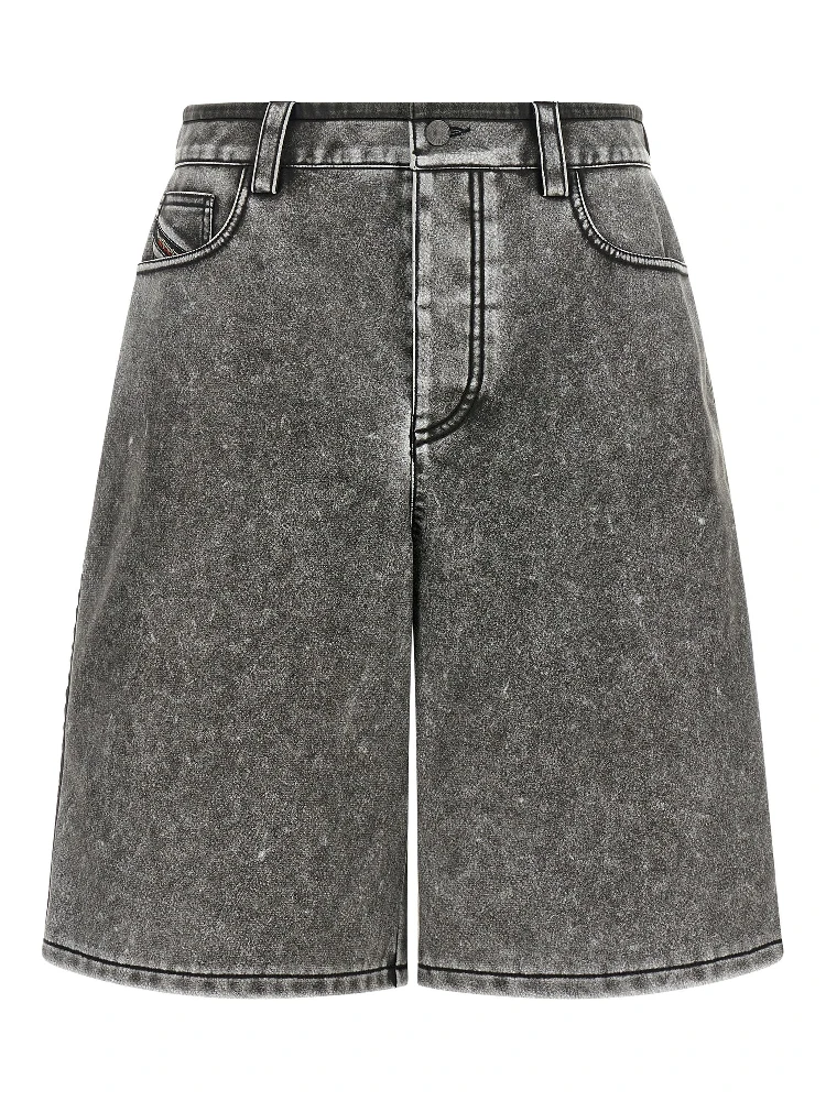Gray Polyethylene Bermuda Shorts