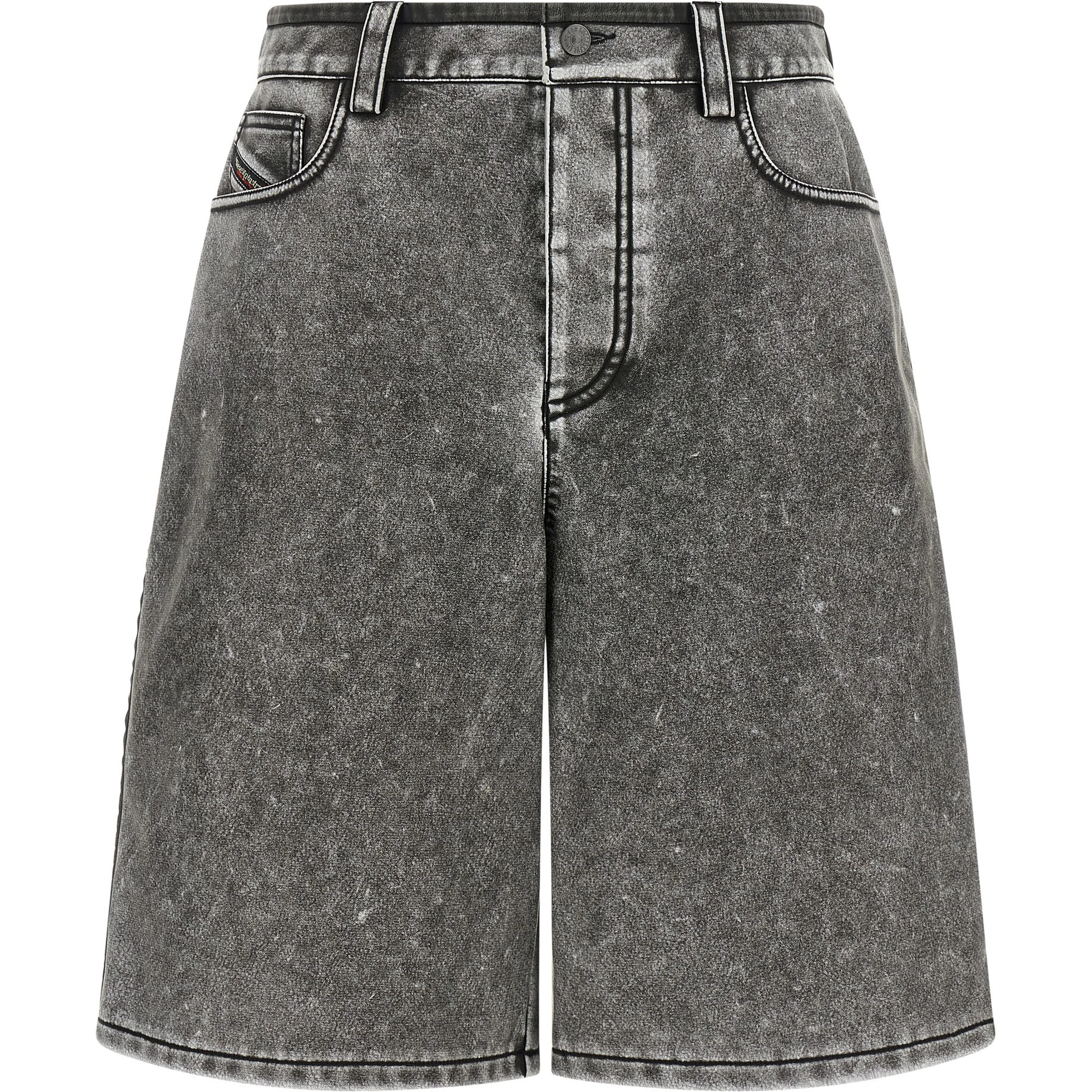 Gray Polyethylene Bermuda Shorts