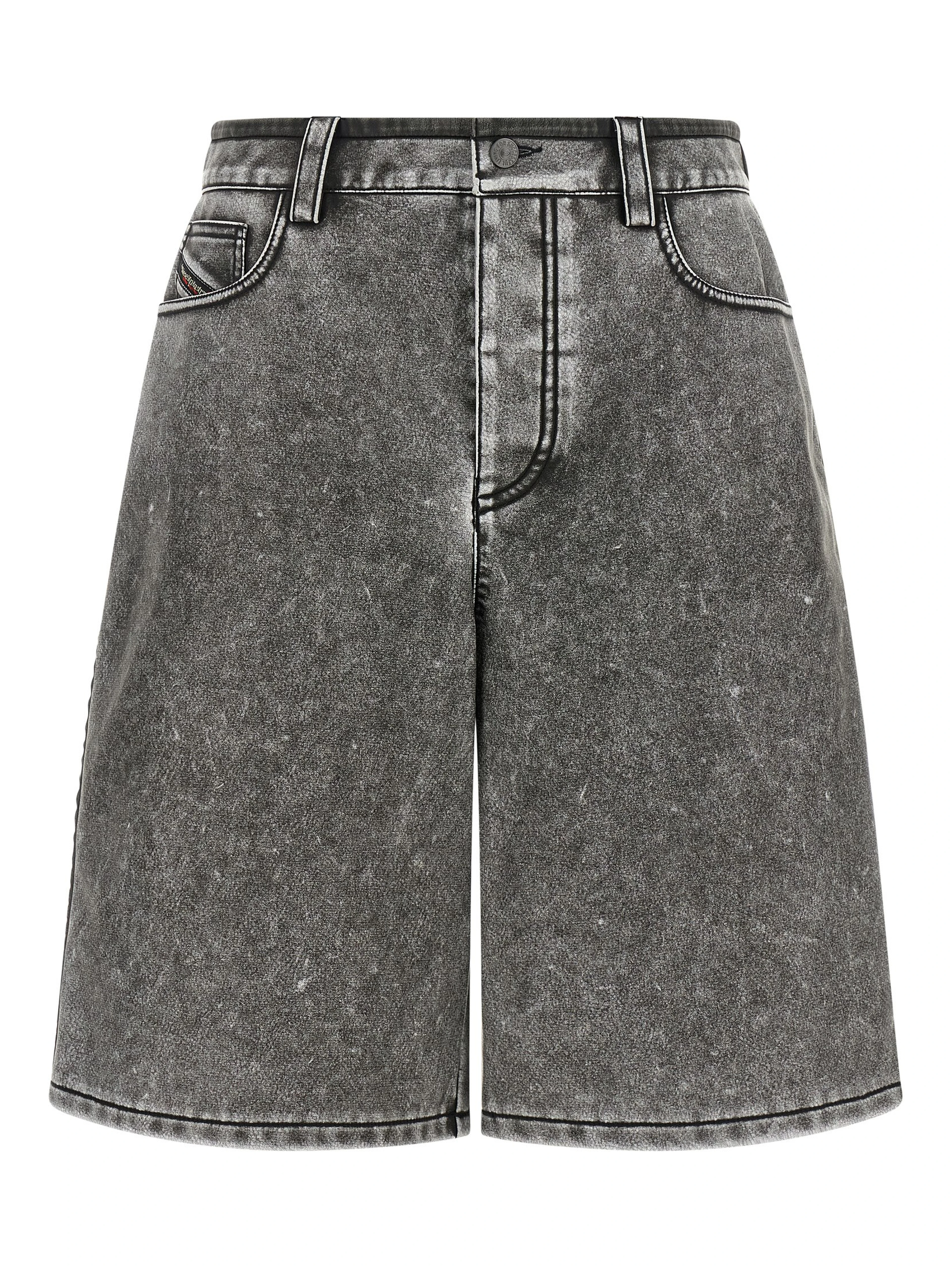 Gray Polyethylene Bermuda Shorts