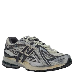 Silver Fabric Athletic Sneakers
