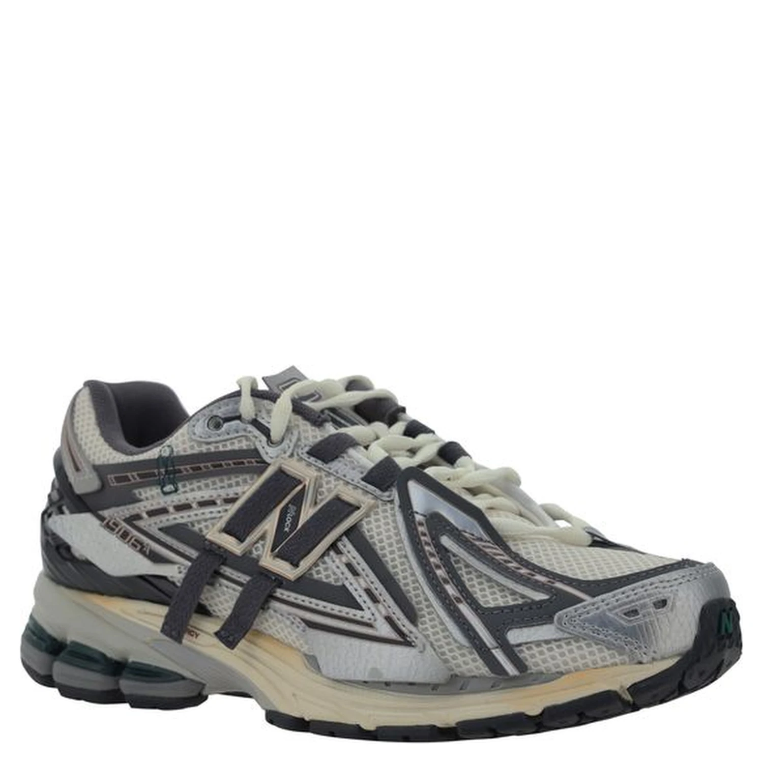 Silver Fabric Athletic Sneakers
