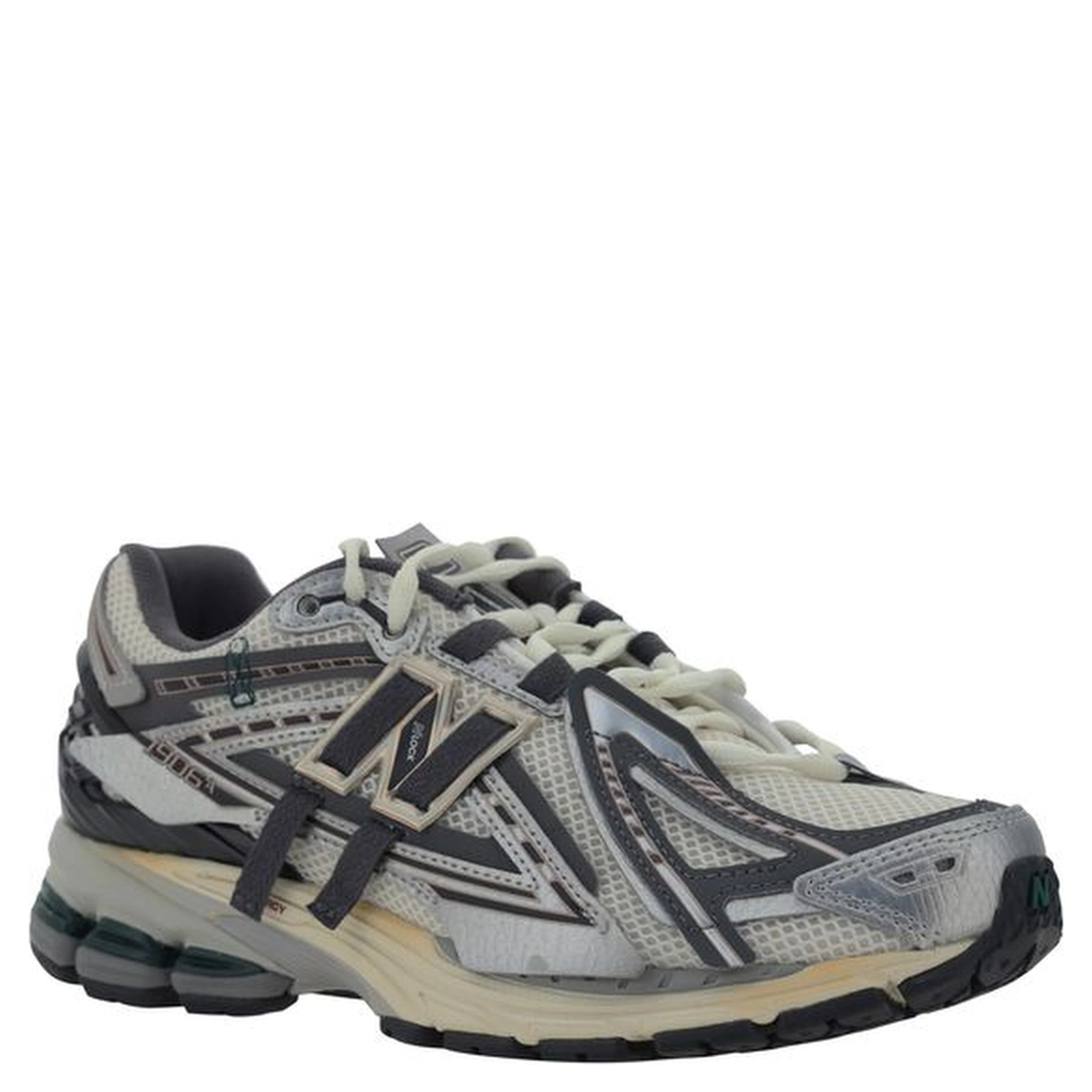 Silver Fabric Athletic Sneakers