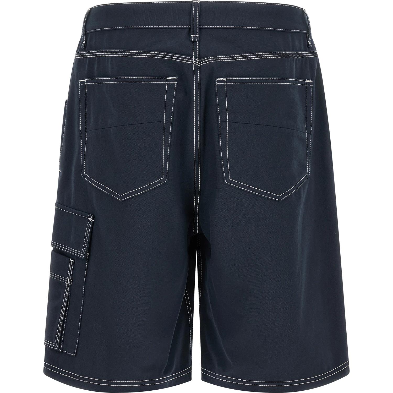 Blue Cotton Bermuda Shorts