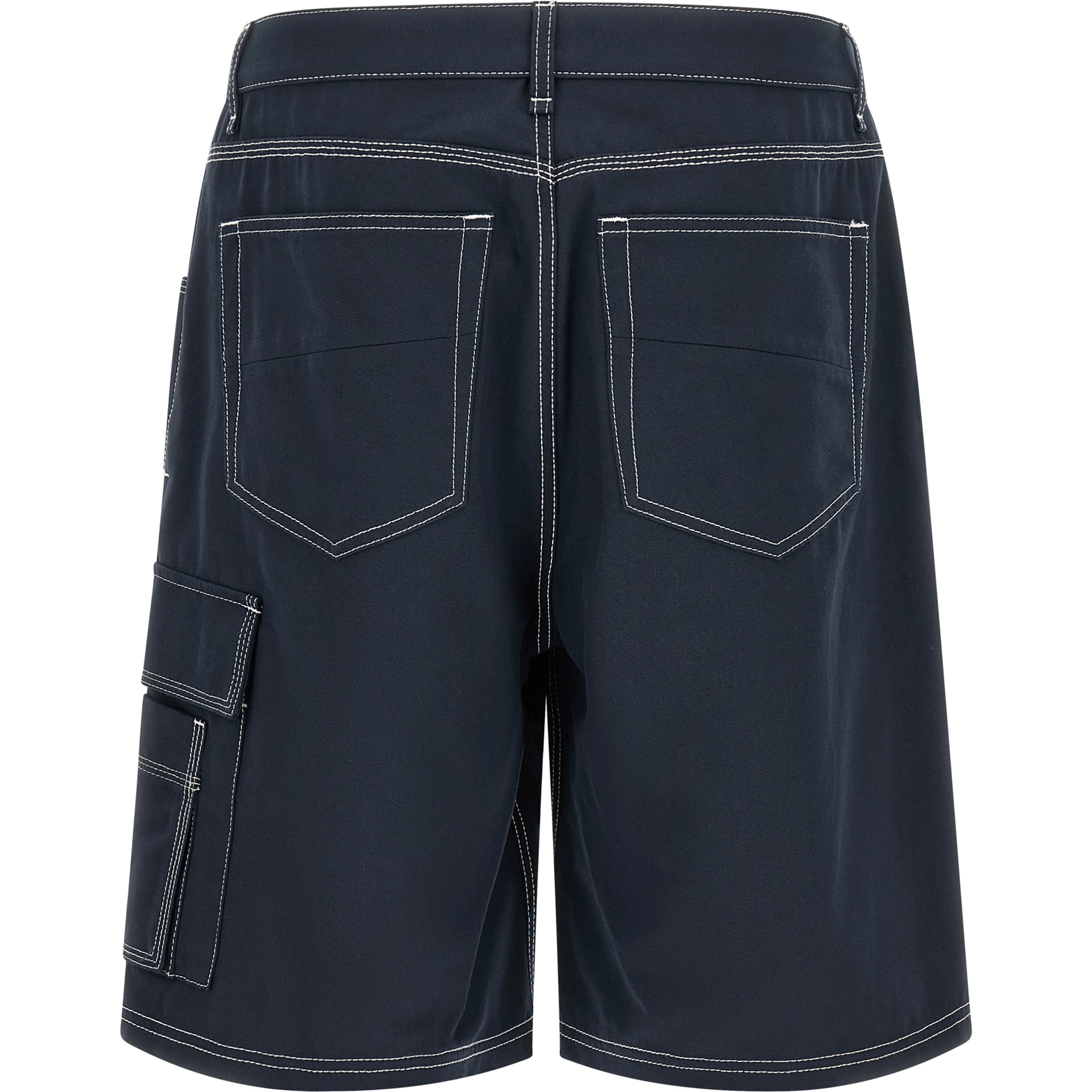 Blue Cotton Bermuda Shorts