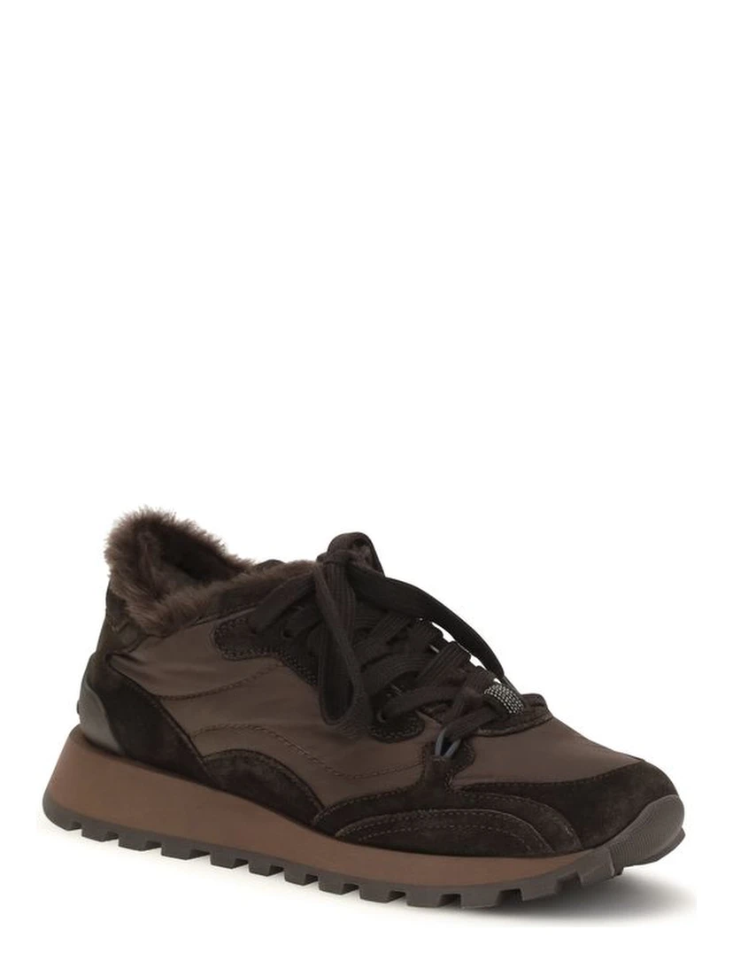 Black Calf Leather Bos Taurus Athletic Sneakers