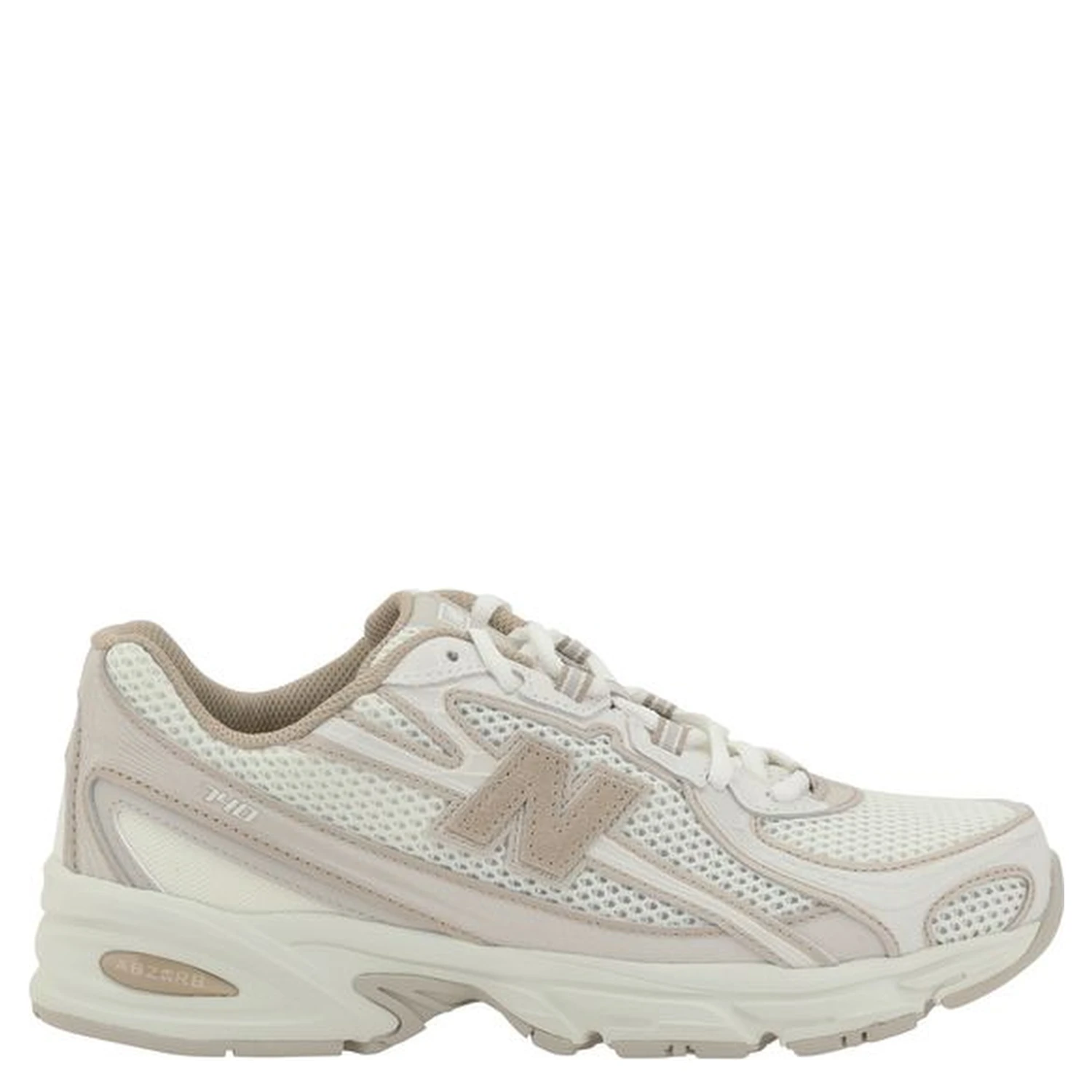 White Fabric Athletic Sneakers