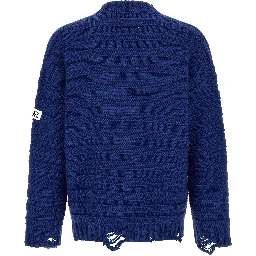 Blue Virgin Wool Cardigan