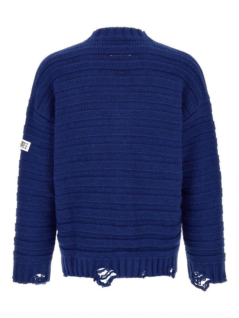 Blue Virgin Wool Cardigan