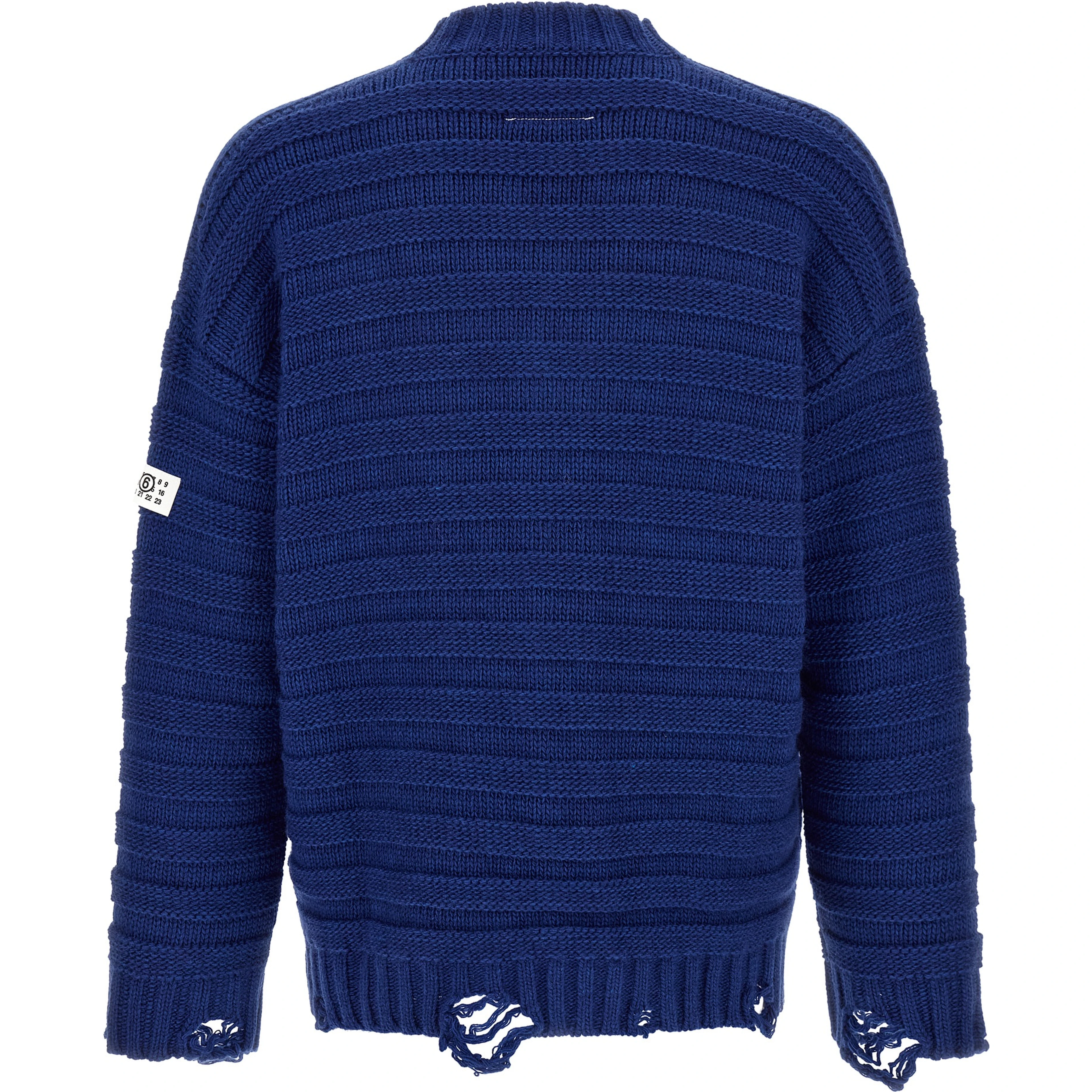 Blue Virgin Wool Cardigan