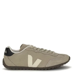 Beige Suede Leather Low Top Sneakers