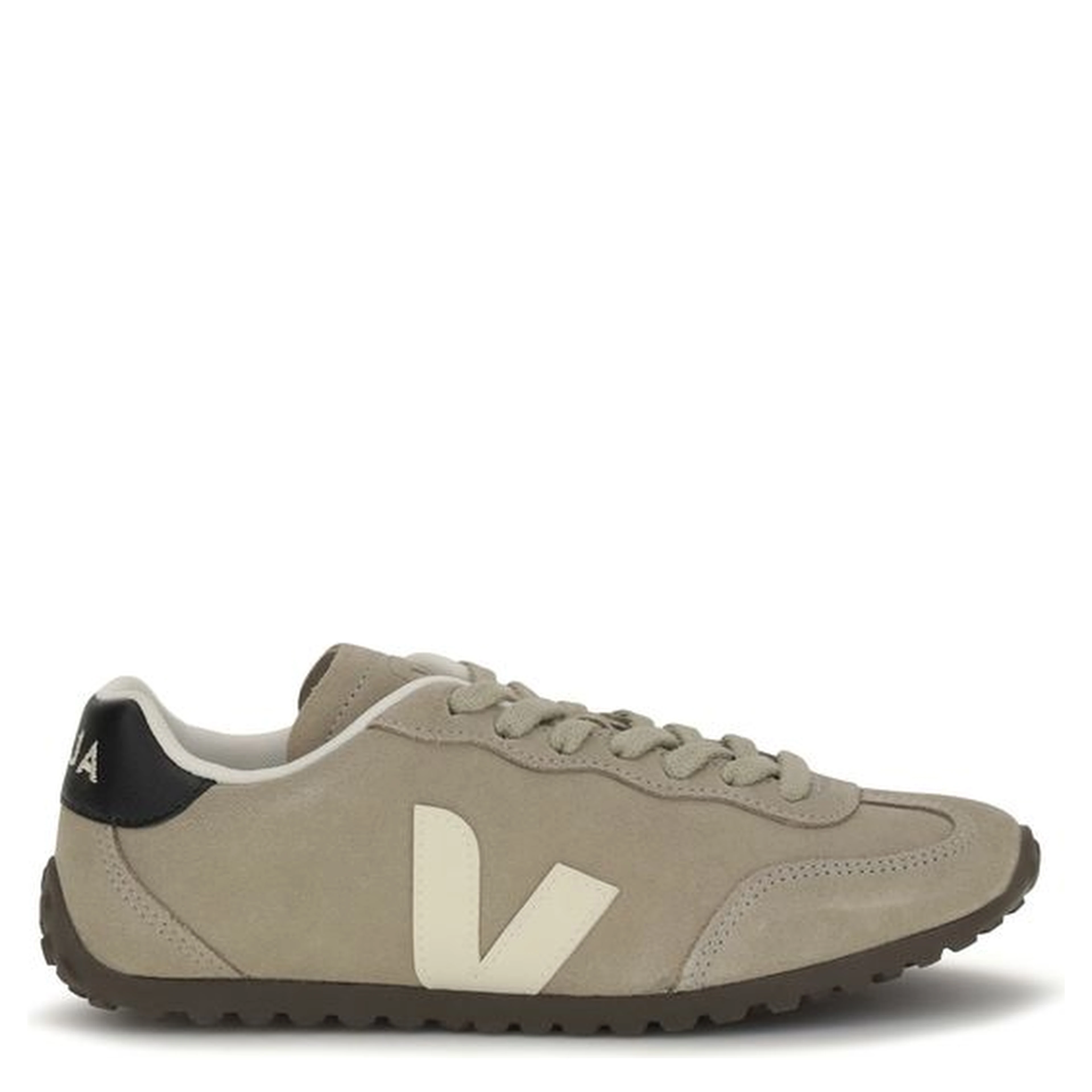 Beige Suede Leather Low Top Sneakers