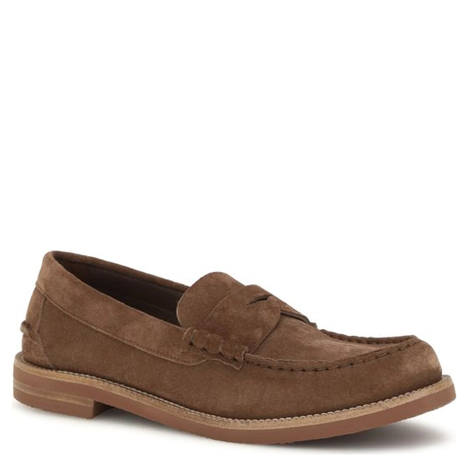Brown Suede Leather Slip-On Loafers
