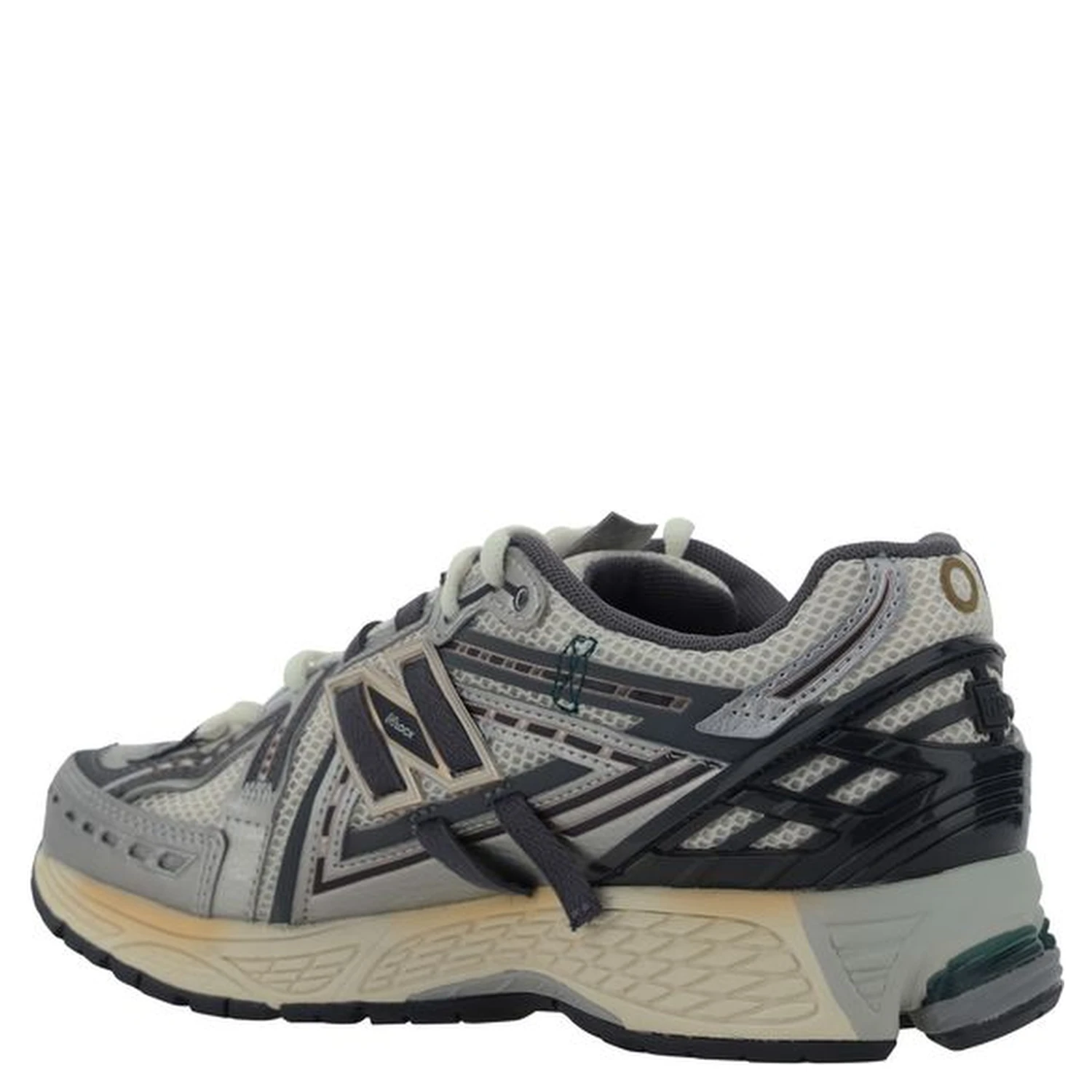 Silver Fabric Athletic Sneakers