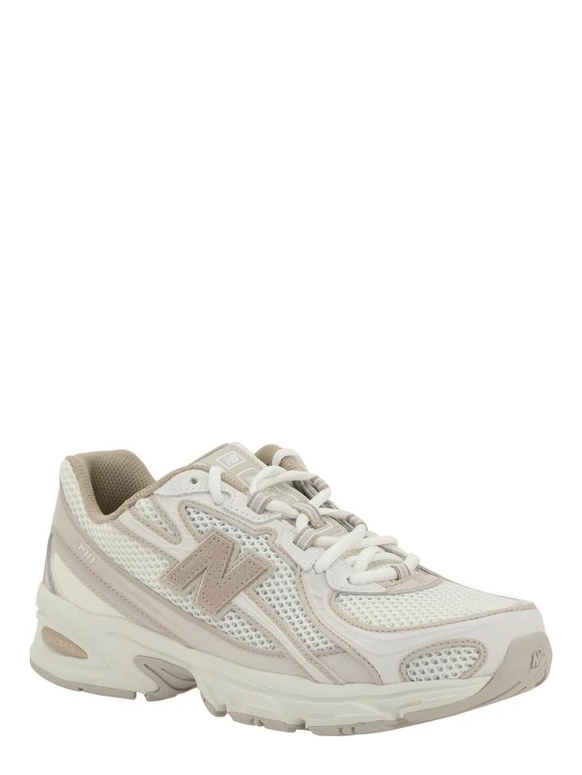 White Fabric Athletic Sneakers