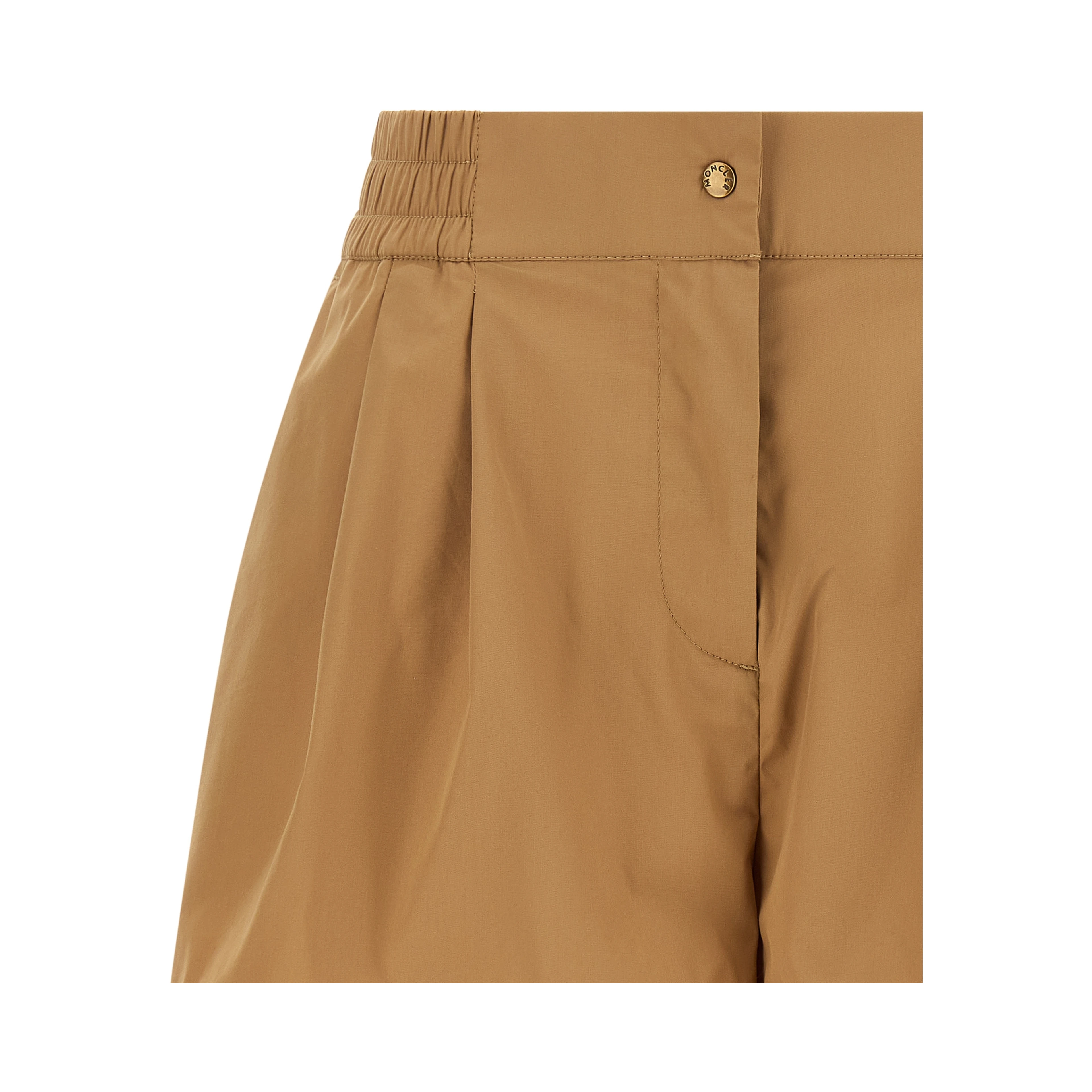 Beige Nylon Bermuda Shorts