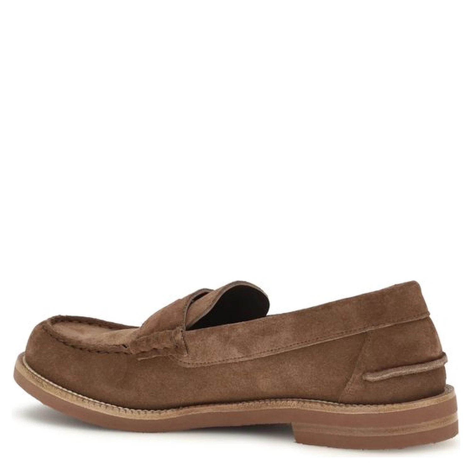 Brown Suede Leather Slip-On Loafers