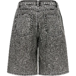 Gray Polyethylene Bermuda Shorts