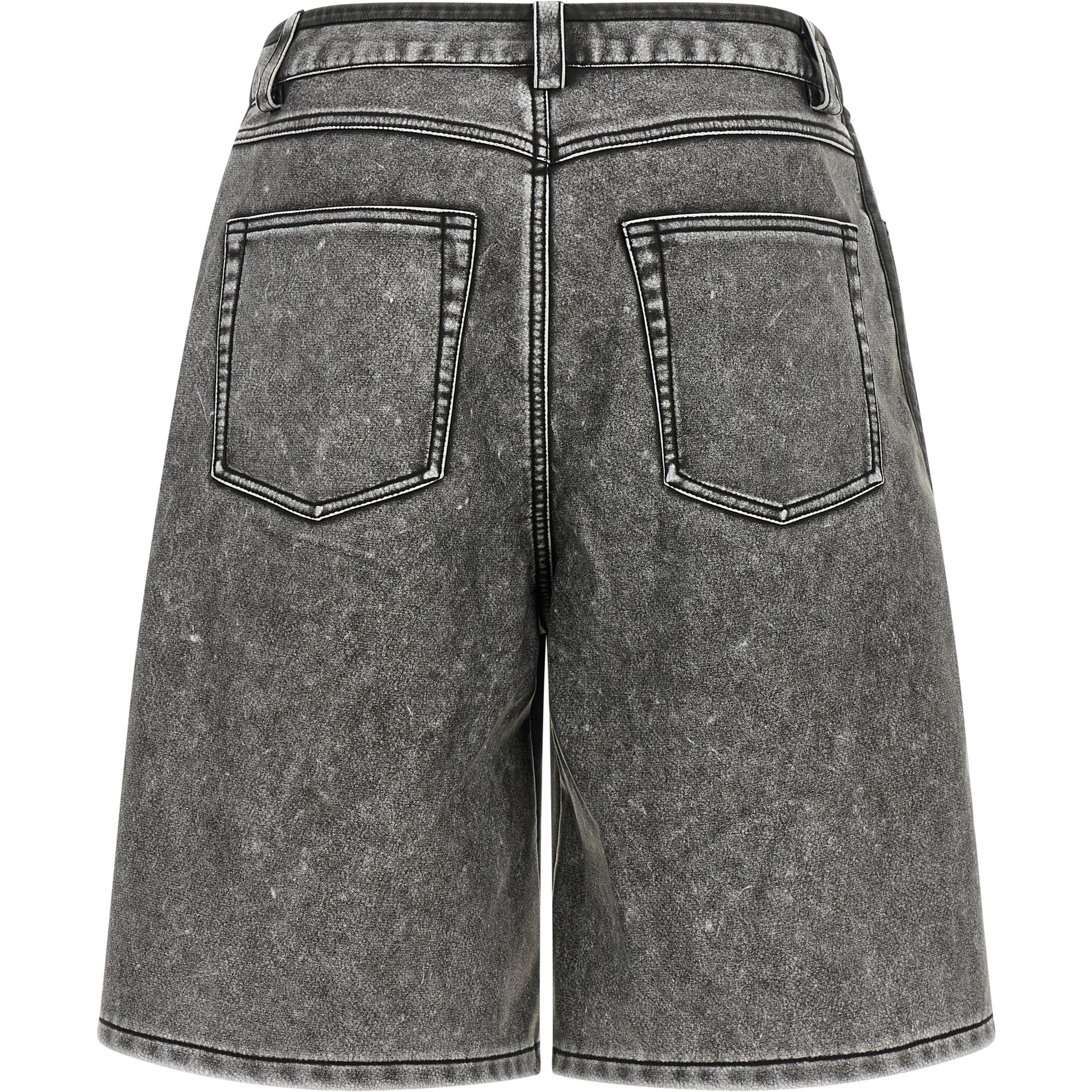 Gray Polyethylene Bermuda Shorts