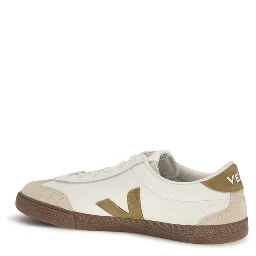 Beige Calf Leather Bos Taurus Athletic Sneakers