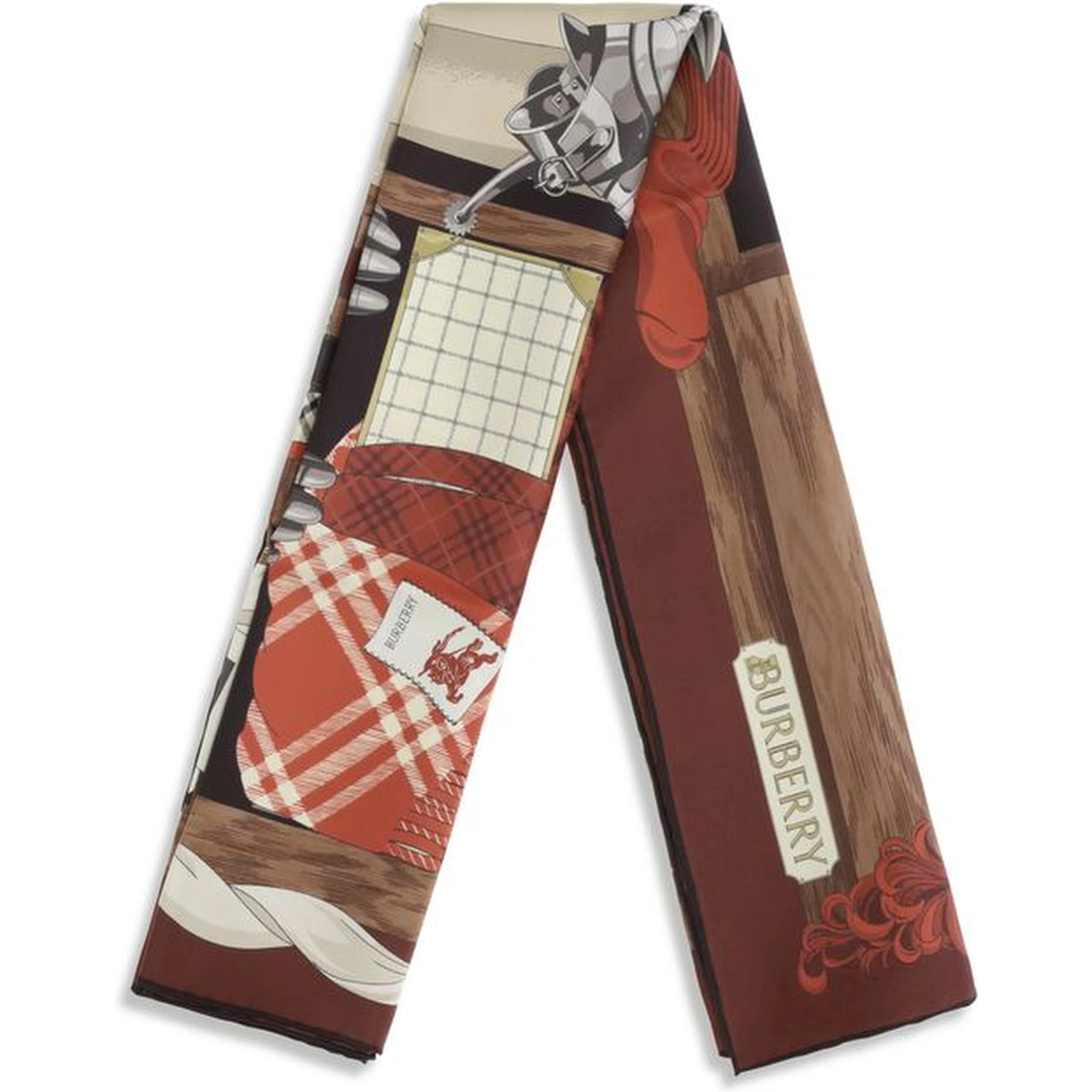 Brown Silk Scarf