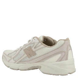White Fabric Athletic Sneakers