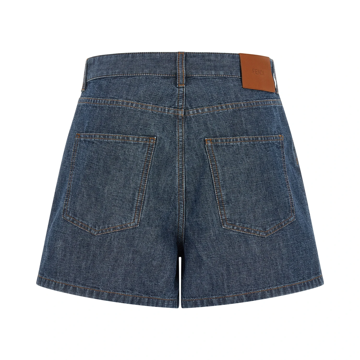 Blue Cotton Bermuda Shorts