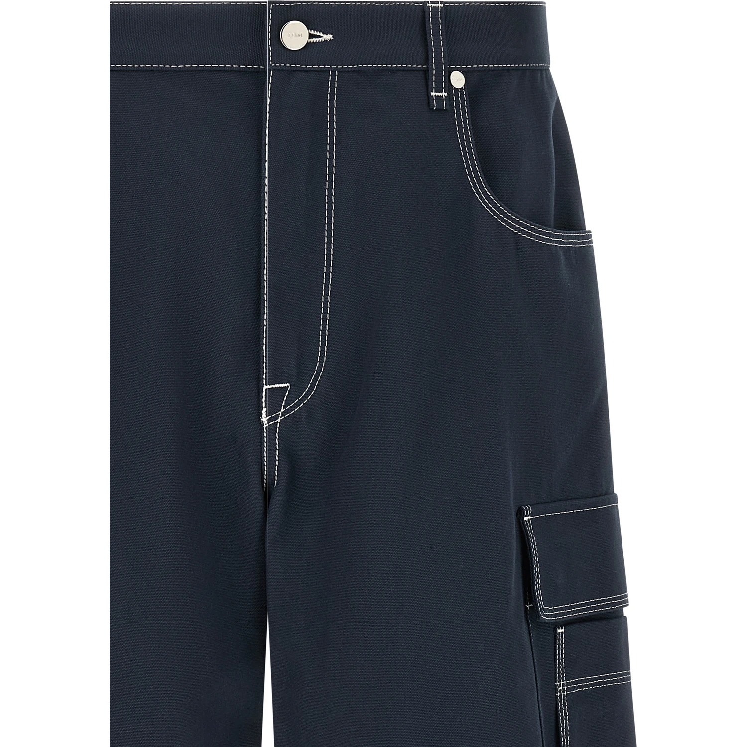 Blue Cotton Bermuda Shorts