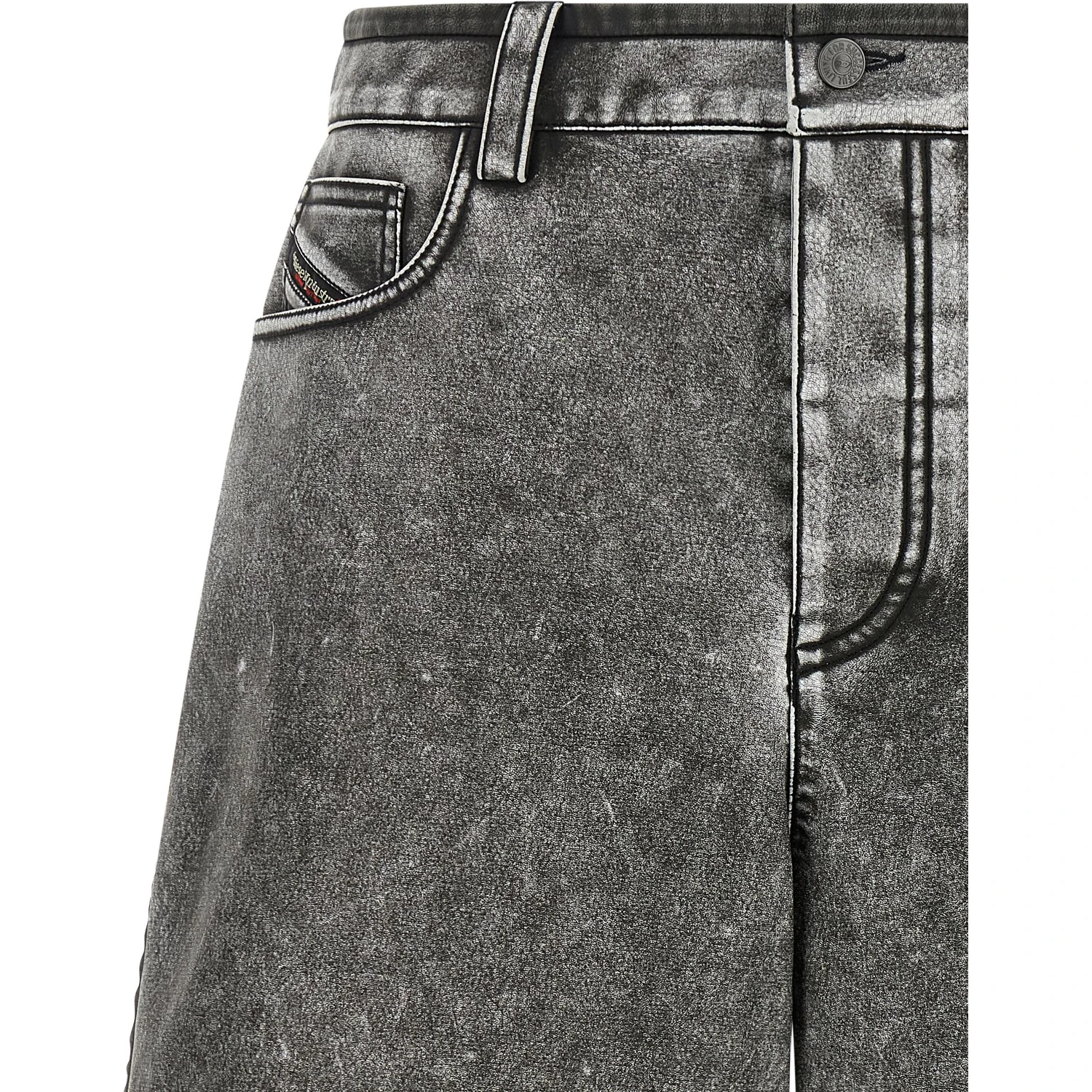 Gray Polyethylene Bermuda Shorts