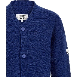 Blue Virgin Wool Cardigan