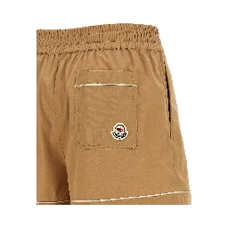 Beige Nylon Bermuda Shorts