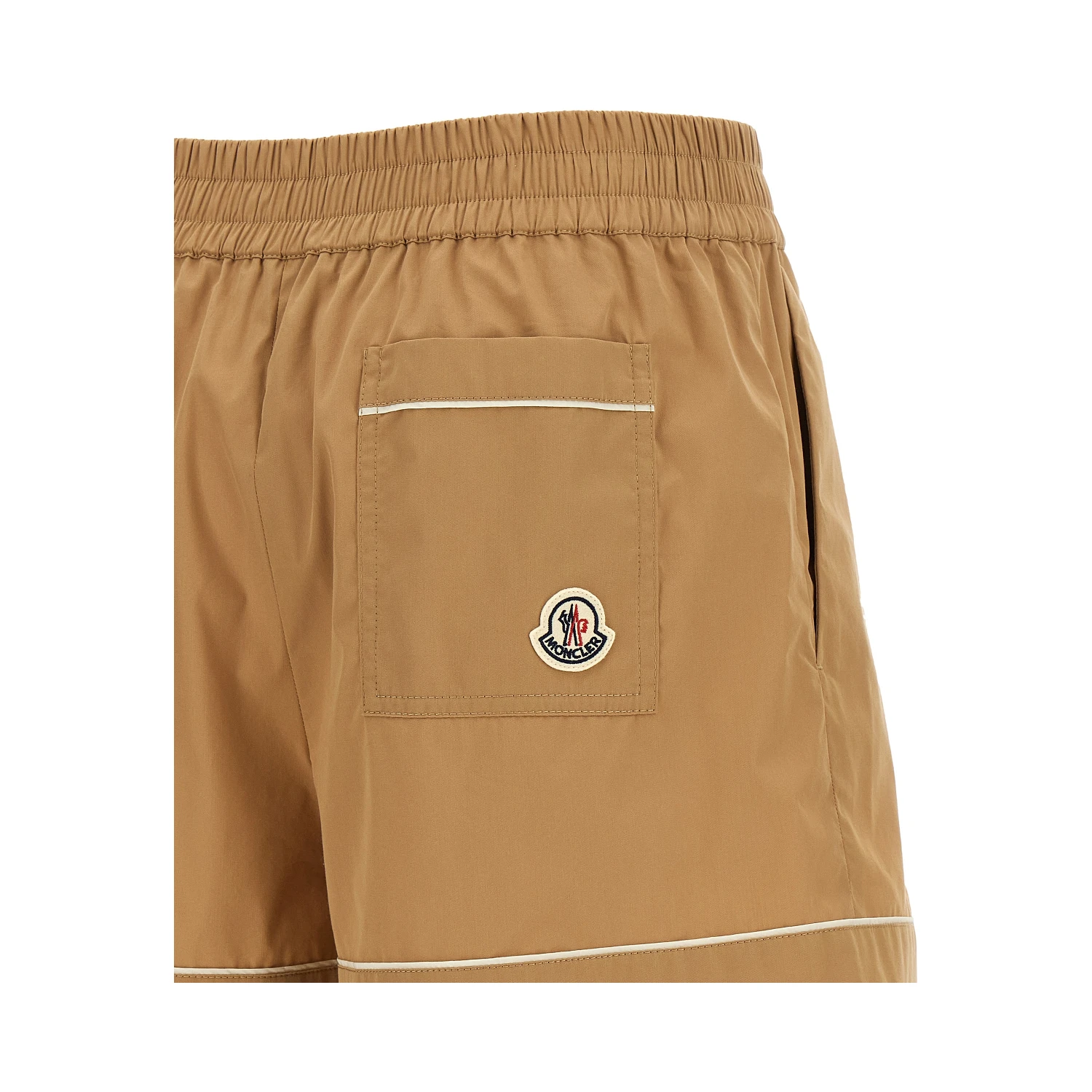 Beige Nylon Bermuda Shorts