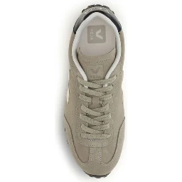 Beige Suede Leather Low Top Sneakers
