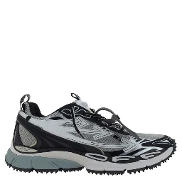 Gray Polyurethane Athletic Sneakers
