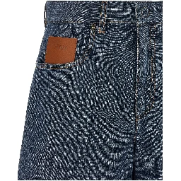 Blue Cotton Bermuda Shorts